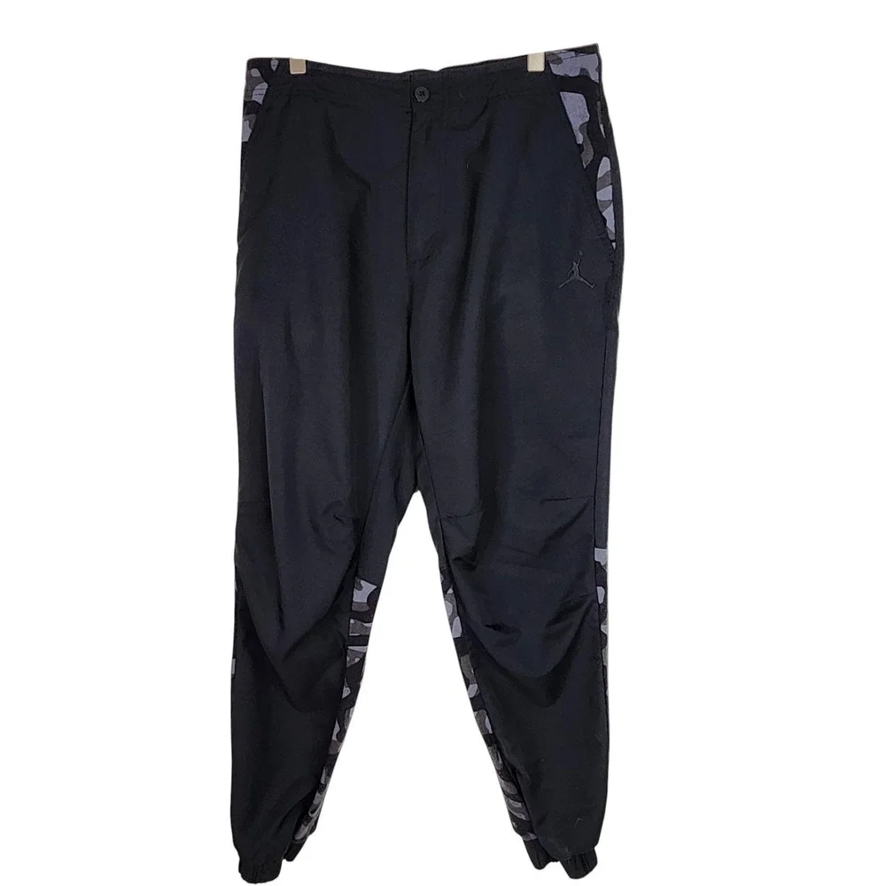 Retro JORDAN Camo Jogger Pants Mens 34 Black Air‎ Jordan Basketball Jumpman